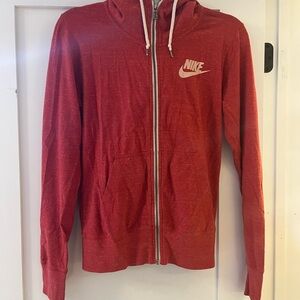 Nike Red Full-Zip Sweatshirt